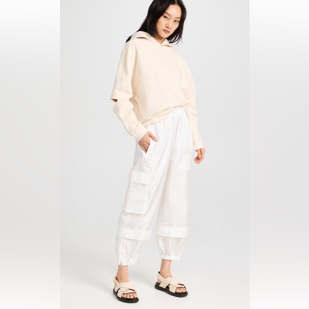 Tibi Crispy Nylon Pullon Pants Jogger White S long